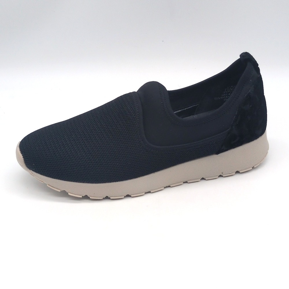 LOGO Lori Goldstein Shoes Womens Posy Black 7.5 Sneaker Walking Comfort NEW